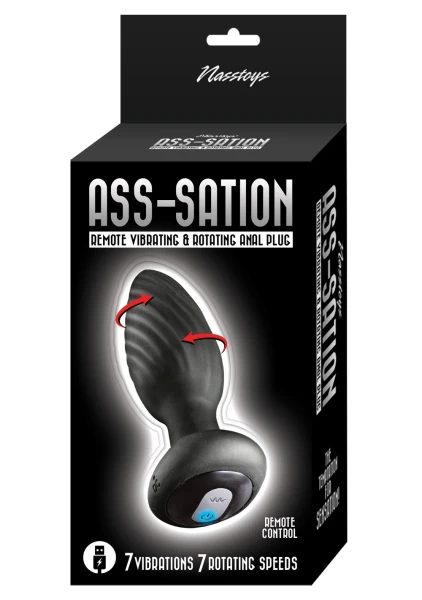 ASS-SATION Remote Vibrating and Rotating Anal Plug