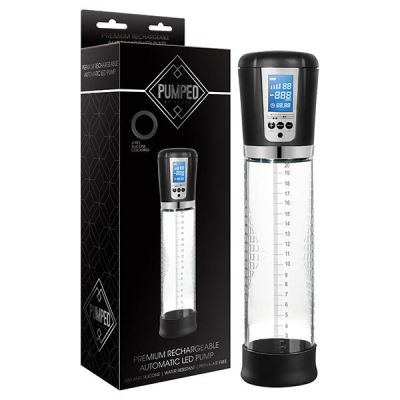 Pumped Premium Rechargeable Auto LED Pump Clear USB Rechargeable Powered Penis Pump