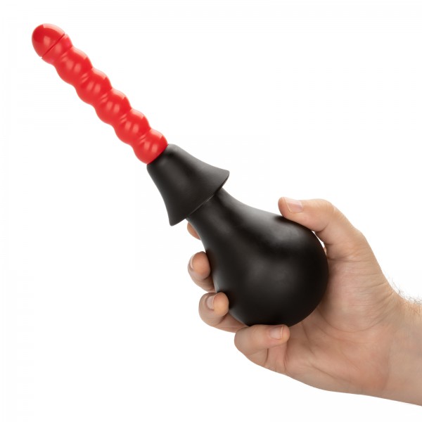 California Exotic Ribbed Anal Douche with 2 Attachments