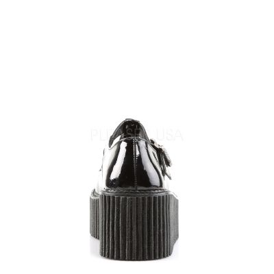 3 inches PF T Strap Creeper w Side Cutout Buckle Detail
