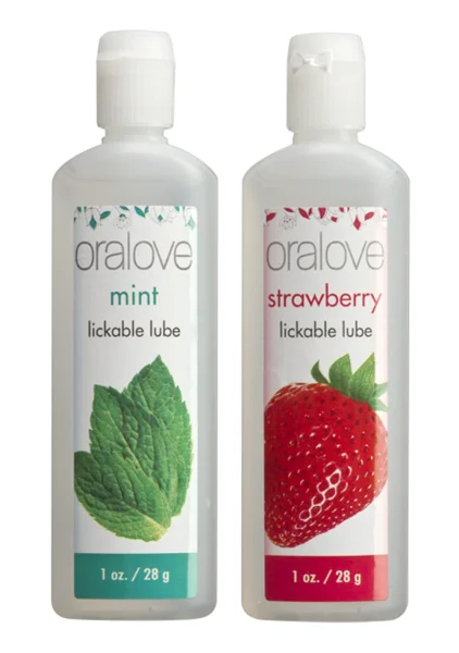 Oralove Delicious Duo Flavored Lube - Strawberry & Mint
