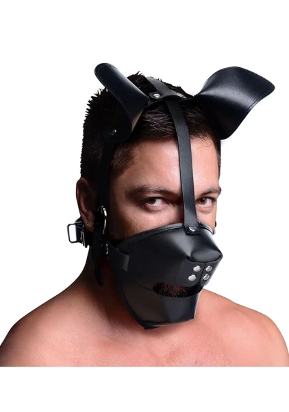 Pup Puppy Play Hood And Breathable Ball Gag