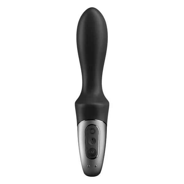 Satisfyer Heat Climax App Enabled Rechargeable Warming 12-Function Vibrating Anal Probe - Black