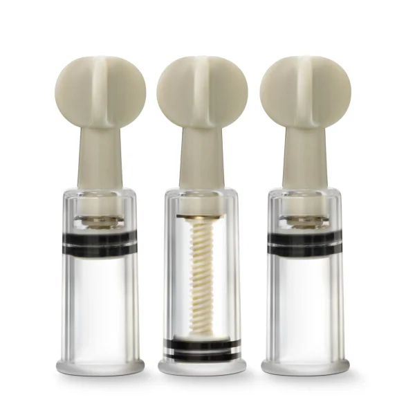 Temptasia Clit And Nipple Twist Suckers Set of 3 Clear