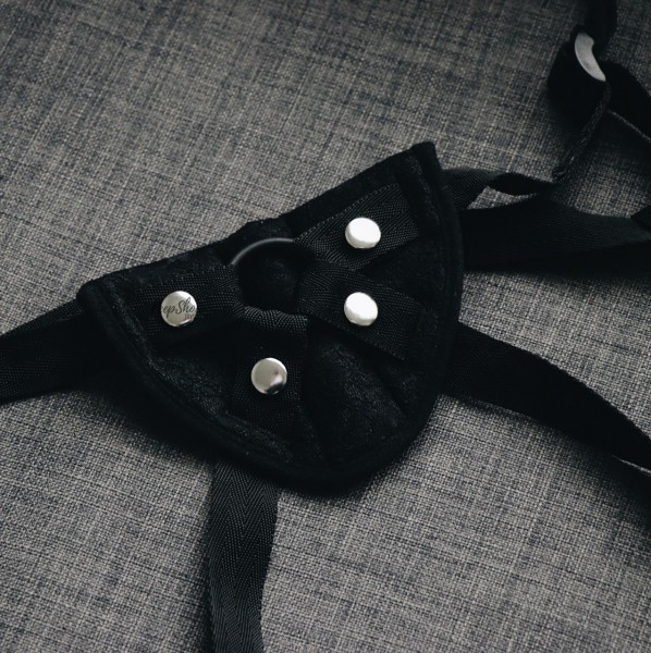 Vibrating Velvet Harness