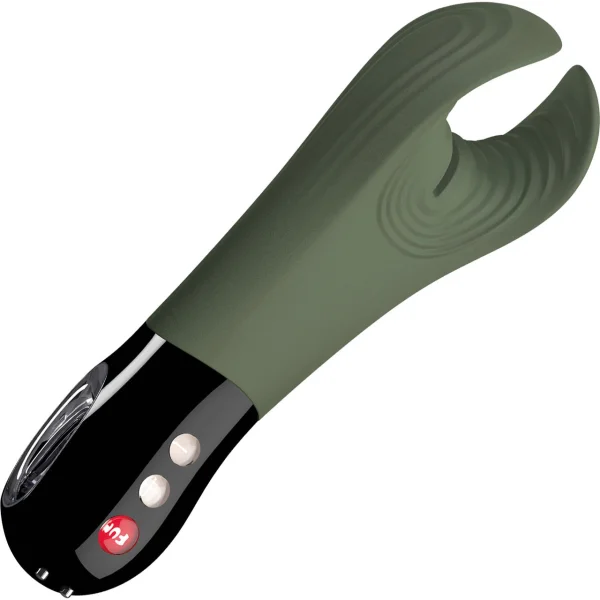 Fun Factory Manta Rechargeable Vibrating Male Stroker For Men - Moss Green