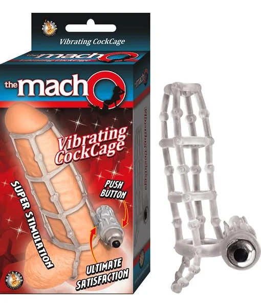 Macho Vibrating Cock Cage Clear
