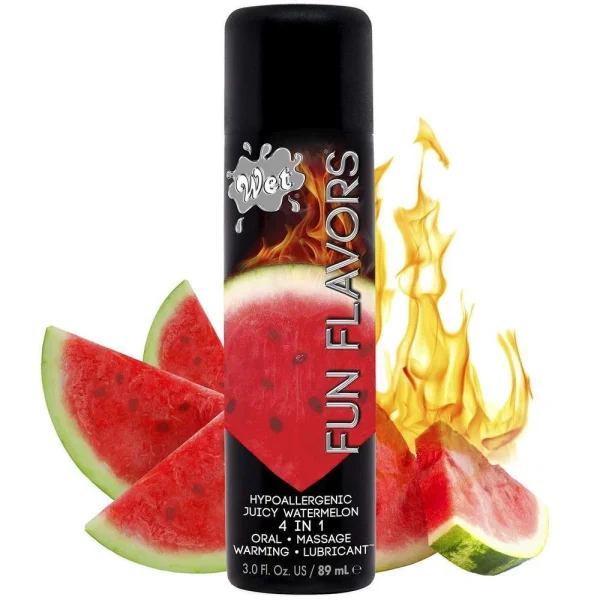 Wet Fun Flavors Juicy Watermelon Warming Water-Based Lube | 3oz