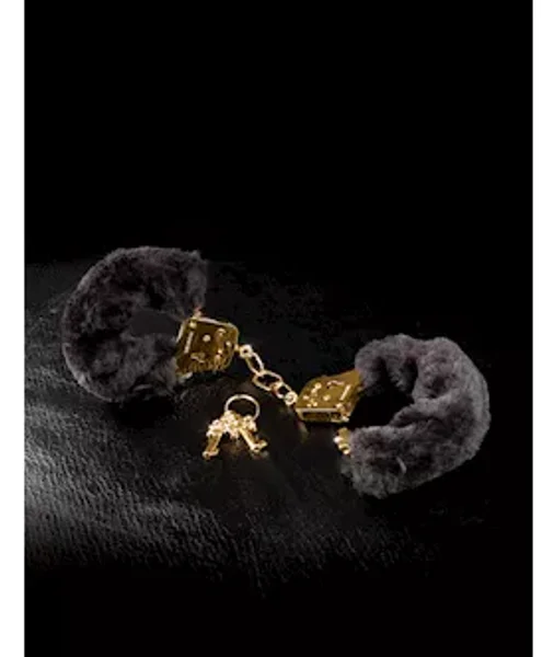Fetish Fantasy  Deluxe Furry Cuffs - Gold — image 7 of 8