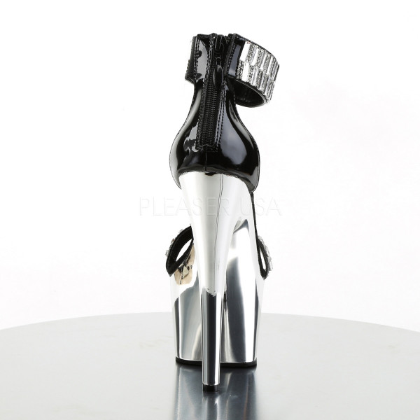 7 inches Heel, 2 3/4 inches PF Ankle Cuff Sandal w/RS, Back Zip — image 8 of 8
