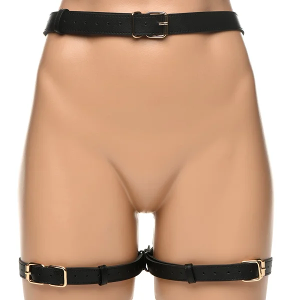 Strict Bondage Harness with Bows - Medium / Large, Black
