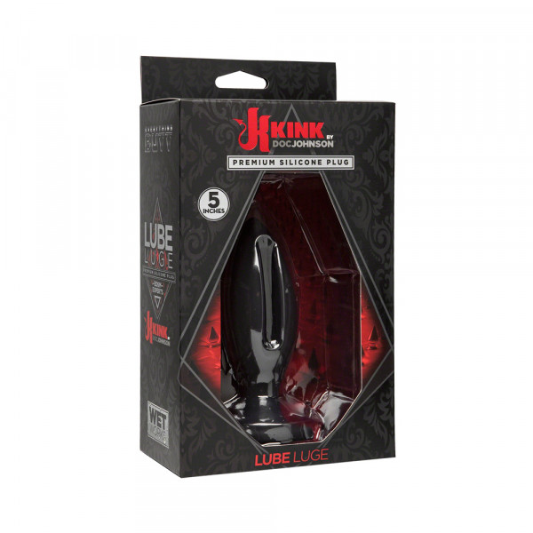 Kink Wet Works Silicone Lube Luge Plug 5in Black