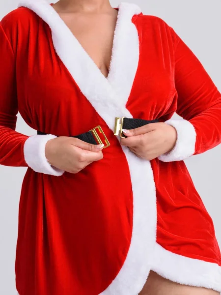 Lovehoney Plus Size Santa Cutie Red Wrap Dress