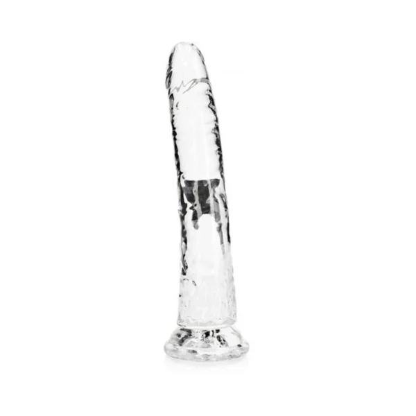 Extreme Dildos: Realrock Crystal Clear Slim 10 In. Dildo Clear