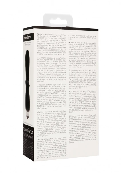 SINCLAIRE G-Spot Clitoral Vibrator (Black)