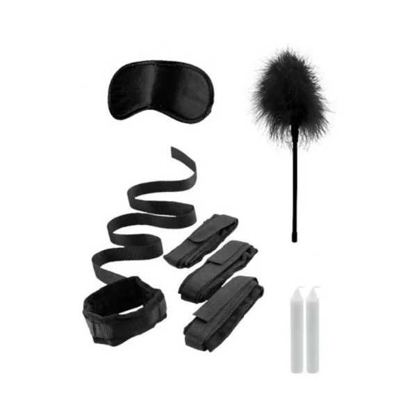 Ouch! Black & White Bed Bindings Restraint Kit Black