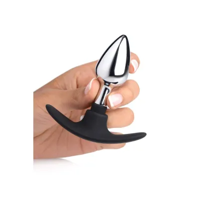Dark Invader Metal and Silicone Anal Plug Small