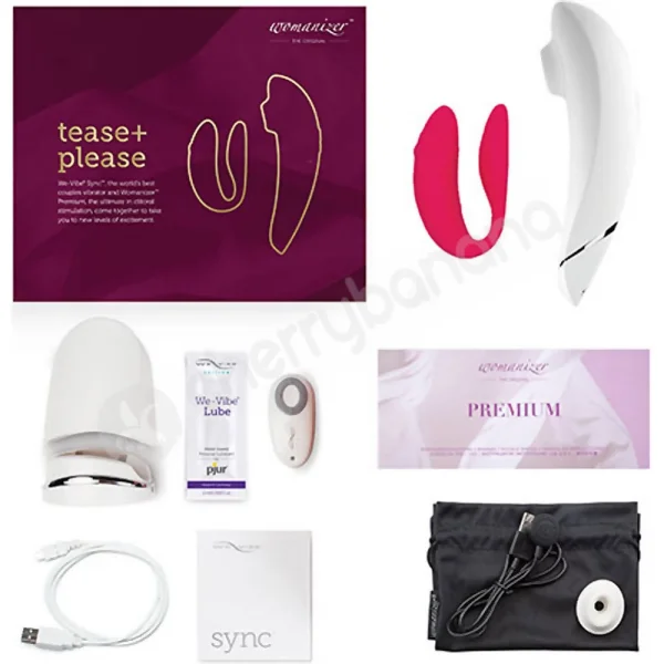 Tease & Please Womanizer Premium and We-Vibe Sync Pleasure Collection