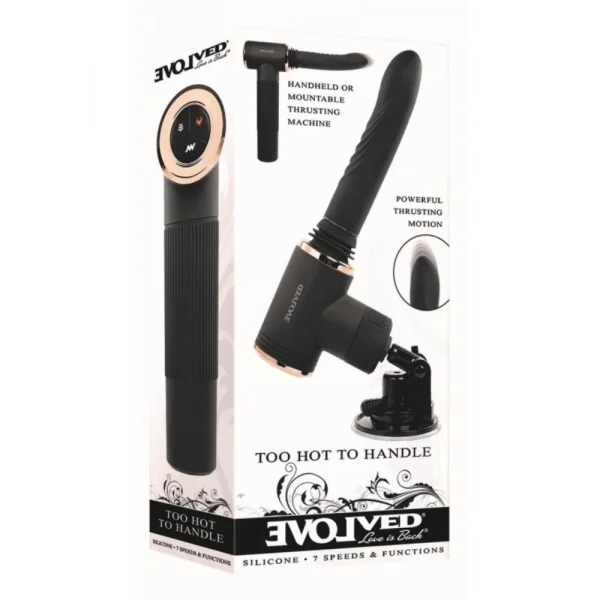 Too Hot to Handle Silicone Thrusting Vibrator with Suction Cup