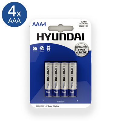 Super Alkaline AAA Batteries 4 pcs