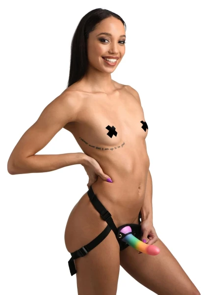 Simply Sweet Phallic Rainbow 6.9" Silicone Suction Cup Dildo