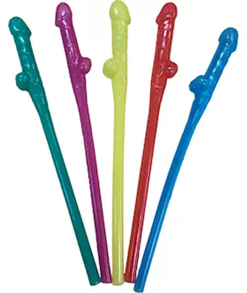 Penis Straws - 1 Piece (Random Colour) - Multi — image 2 of 2