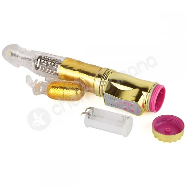 Cherry Banana Love Bunny 15 Function Gold Rabbit Vibrator