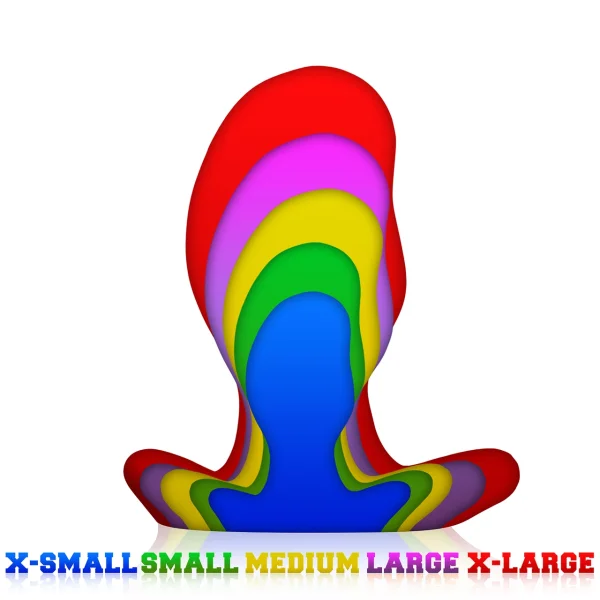 Oxballs Ergo X-Large Silicone Butt Plug - Blue Swirl — image 3 of 3