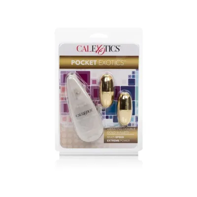 Pocket Exotics Vibrating Double Gold Bullets Gold