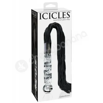 Icicles 38 Glass Leather Flogger