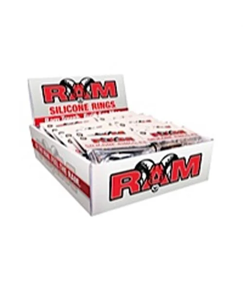 Ram Silicone Rings Pop Box Assorted Display - 24 Pieces