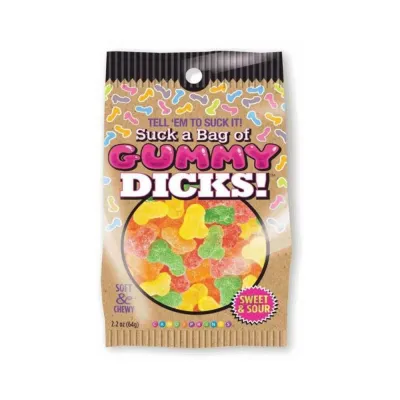 Games Novelty Suck A Bag Of Gummy Dicks 4 Oz Bag