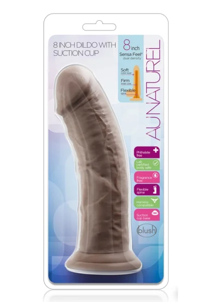 Au Naturel - 8" Dildo with Suction Cup