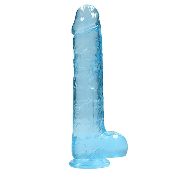 RealRock 9-inch Crystal Clear Dildo with Balls
