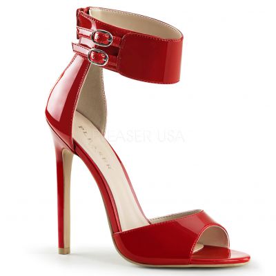 5 inches Heel Closed Back Ankle Strap Sandal Back Zip