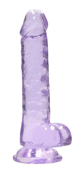 7 Inch Realistic Dildo With Balls - Purple