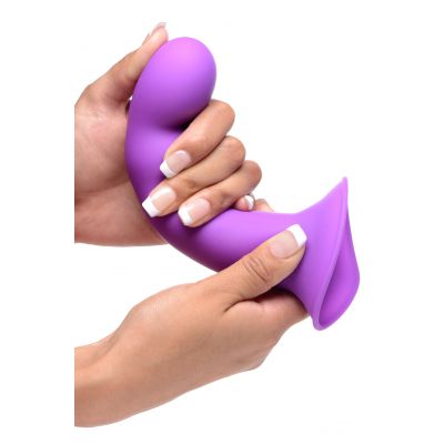 Squeeze It Squeezable Wavy Dildo Purple 18 3 cm Dong