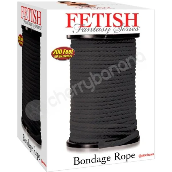 Fetish Fantasy Series Black 200 Feet (60m) Bondage Rope