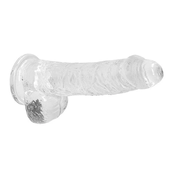 RealRock 6-inch Crystal Clear Dildo with Balls
