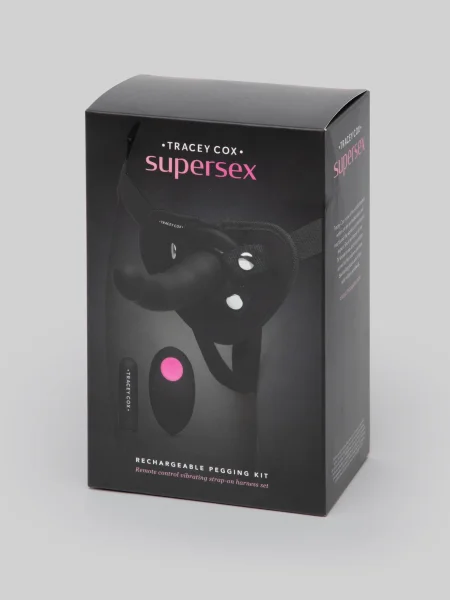 Tracey Cox Supersex Rechargeable Remote Control Strap-On Pegging Kit (3 Piece)