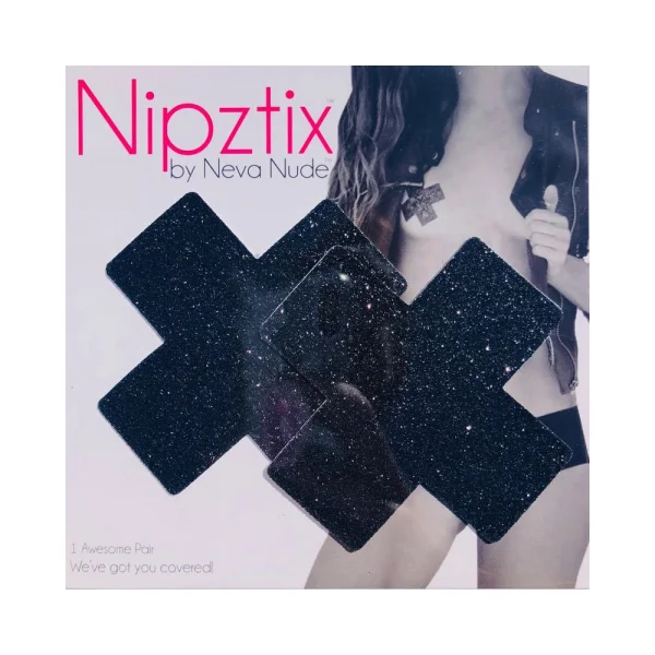 Neva Nude Pasty X Factor Glitter Black