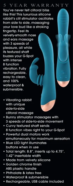 Shimmy and Shake Velvet Rabbit - Blue