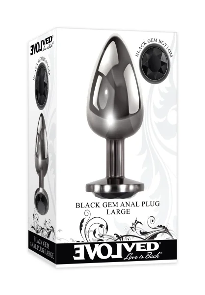 Black Gem Anal Plug - Large