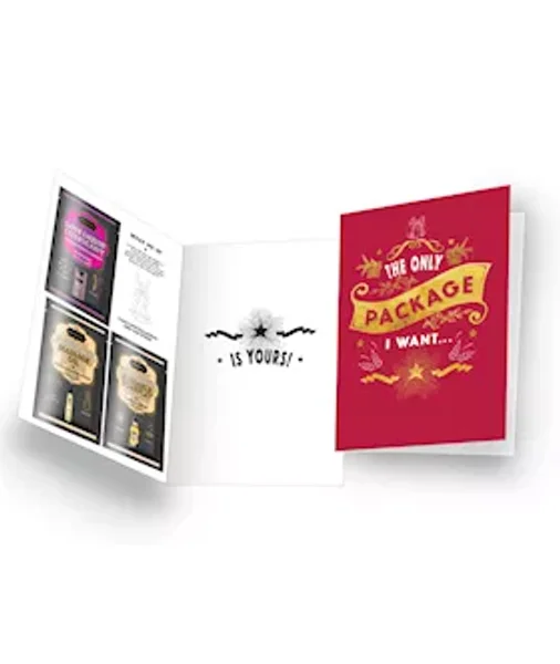 Naughty Notes Greeting Card The Only Package I Want - Red — image 2 of 2