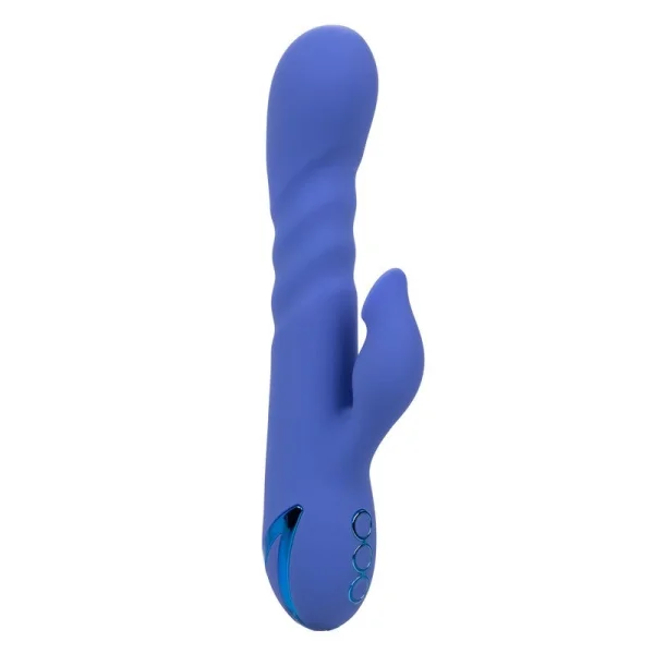 California Dreaming L.A. Love Thrusting Rabbit Style Silicone Rechargeable Vibrator by CalExotics