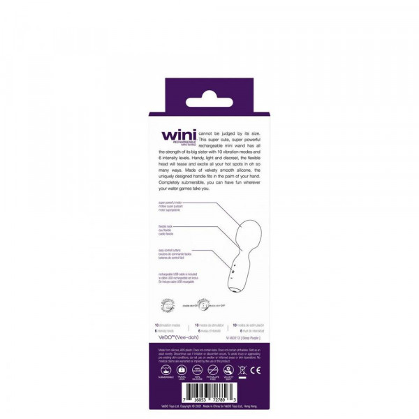 VeDO WINI Mini Vibrator Wand - Purple — image 6 of 13