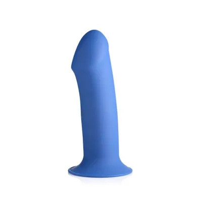 Squeezable Thick Phallic Dildo 6 9 Inch Blue 7 Inch