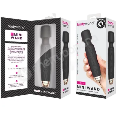 Bodywand Luxe Mini Black Powerful Flexible Neck Massage Wand