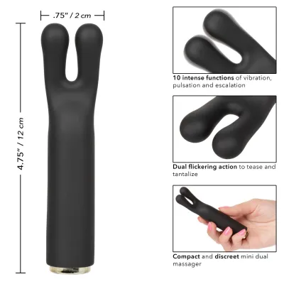 CalExotics Raven Charmer Rechargeable Bullet Vibrator with Dual Flickering Teasers