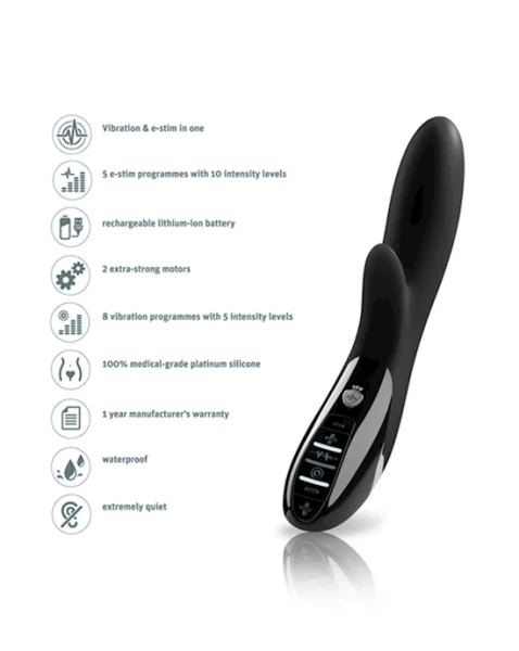 Daring Danny E-stim Vibrator - Black — image 4 of 14